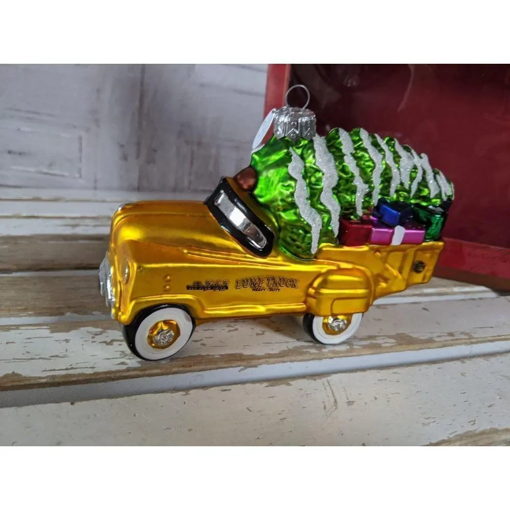 Hallmark 1955 Murray dump truck glass ornament‎ 200